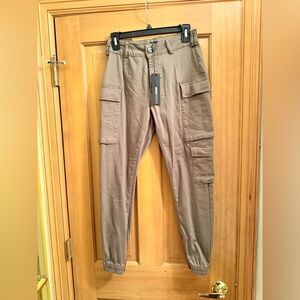 Fashion Nova Army Green Cargo Pants with Relaxed Fit